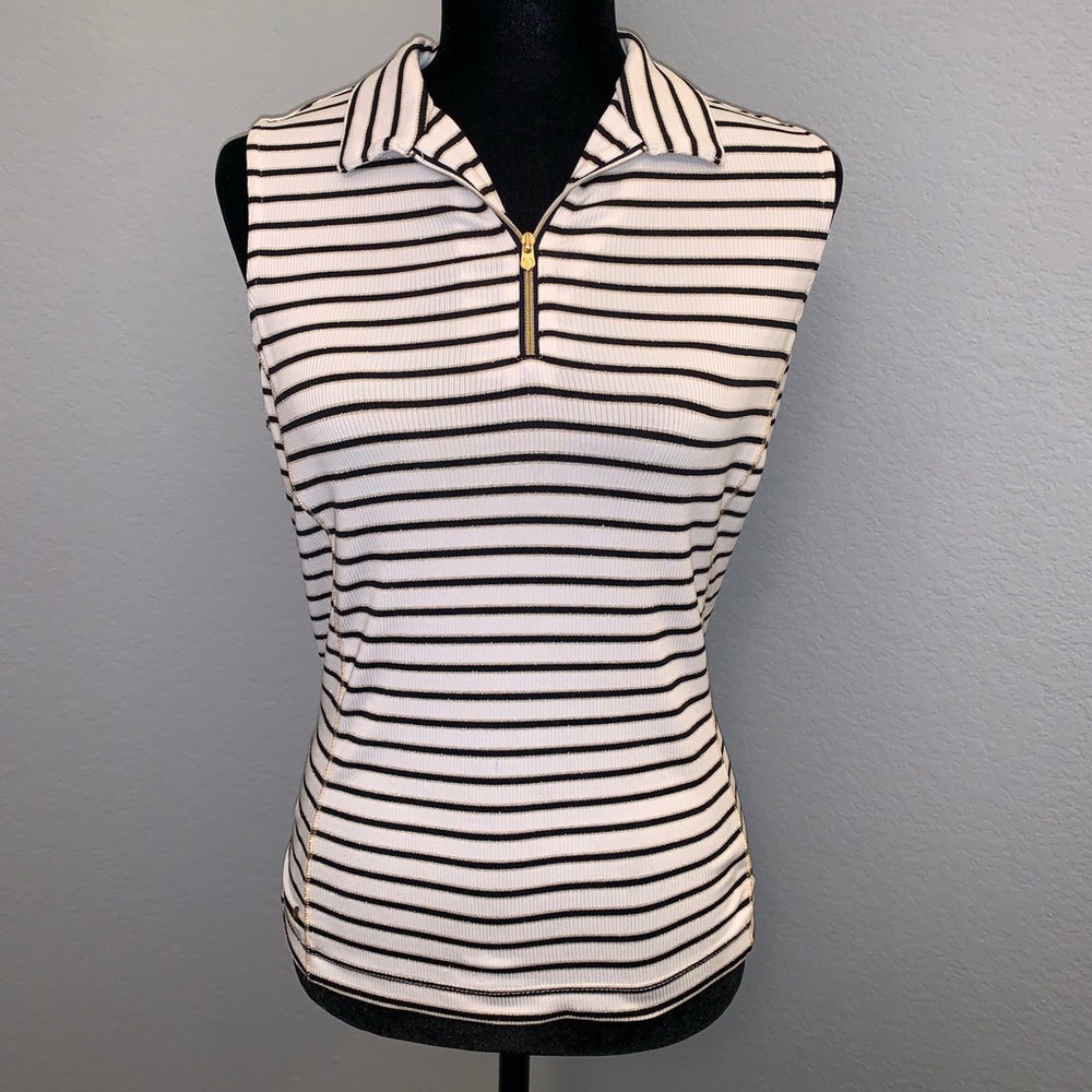 Striped TailTech Golf Polo